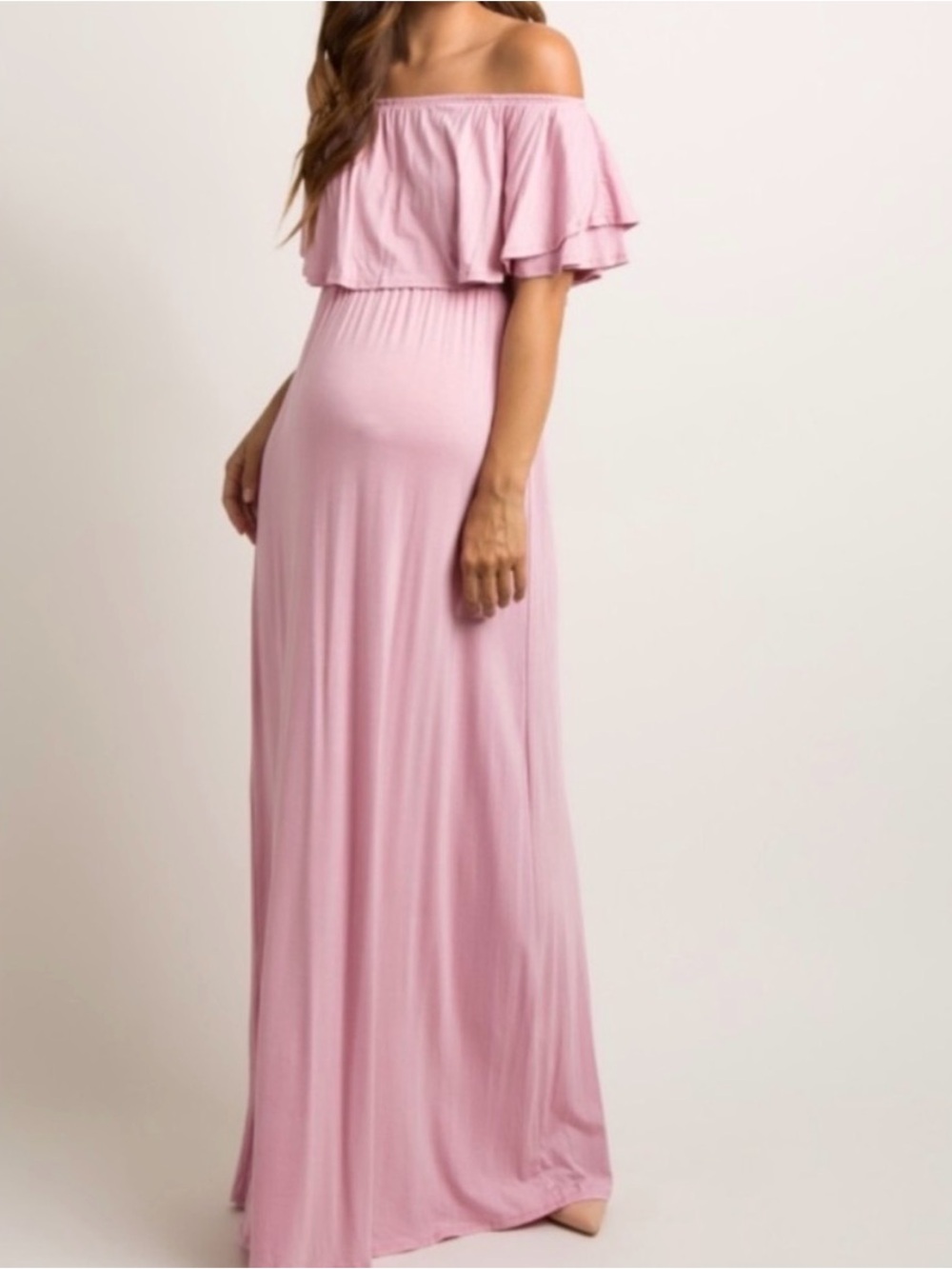 Pinkblush off-shoulder Pink Maxi Dress